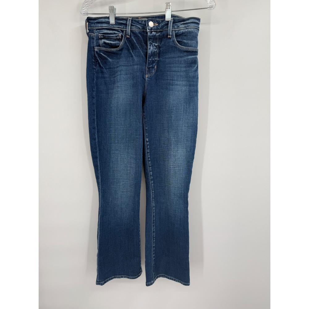L'agence High Rise‎ Cropped Straight Jean Blue Denim Pant Desoto Sz 27